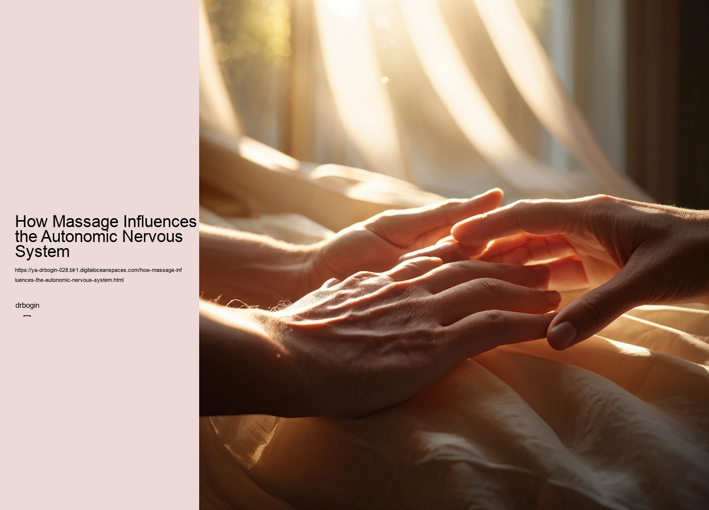 How Massage Influences the Autonomic Nervous System