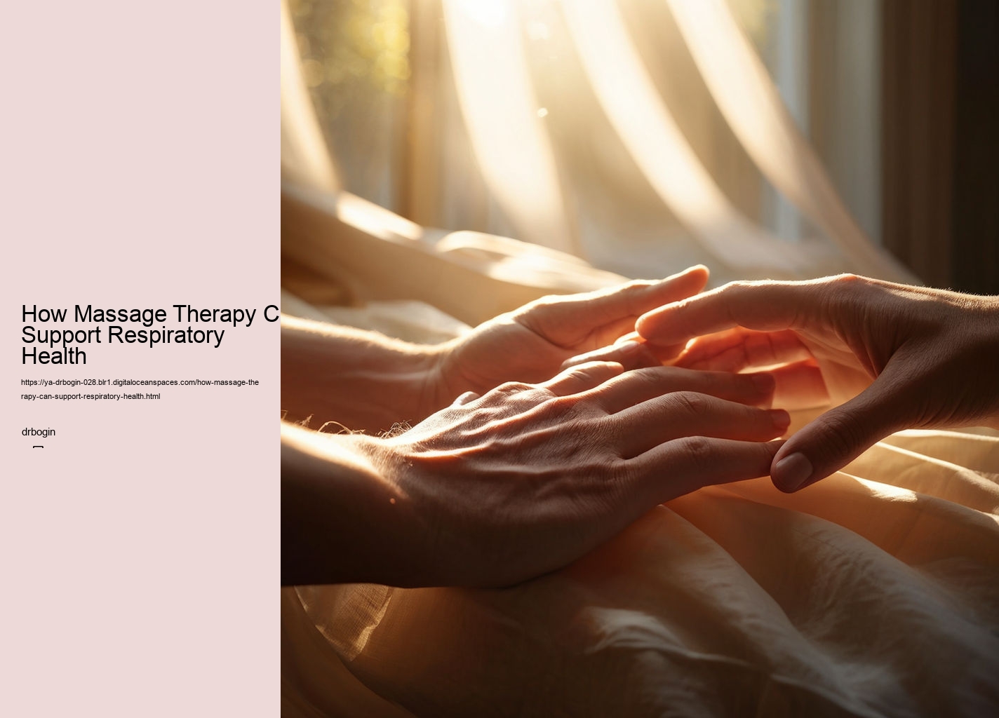 How Massage Therapy Can Support Respiratory Health